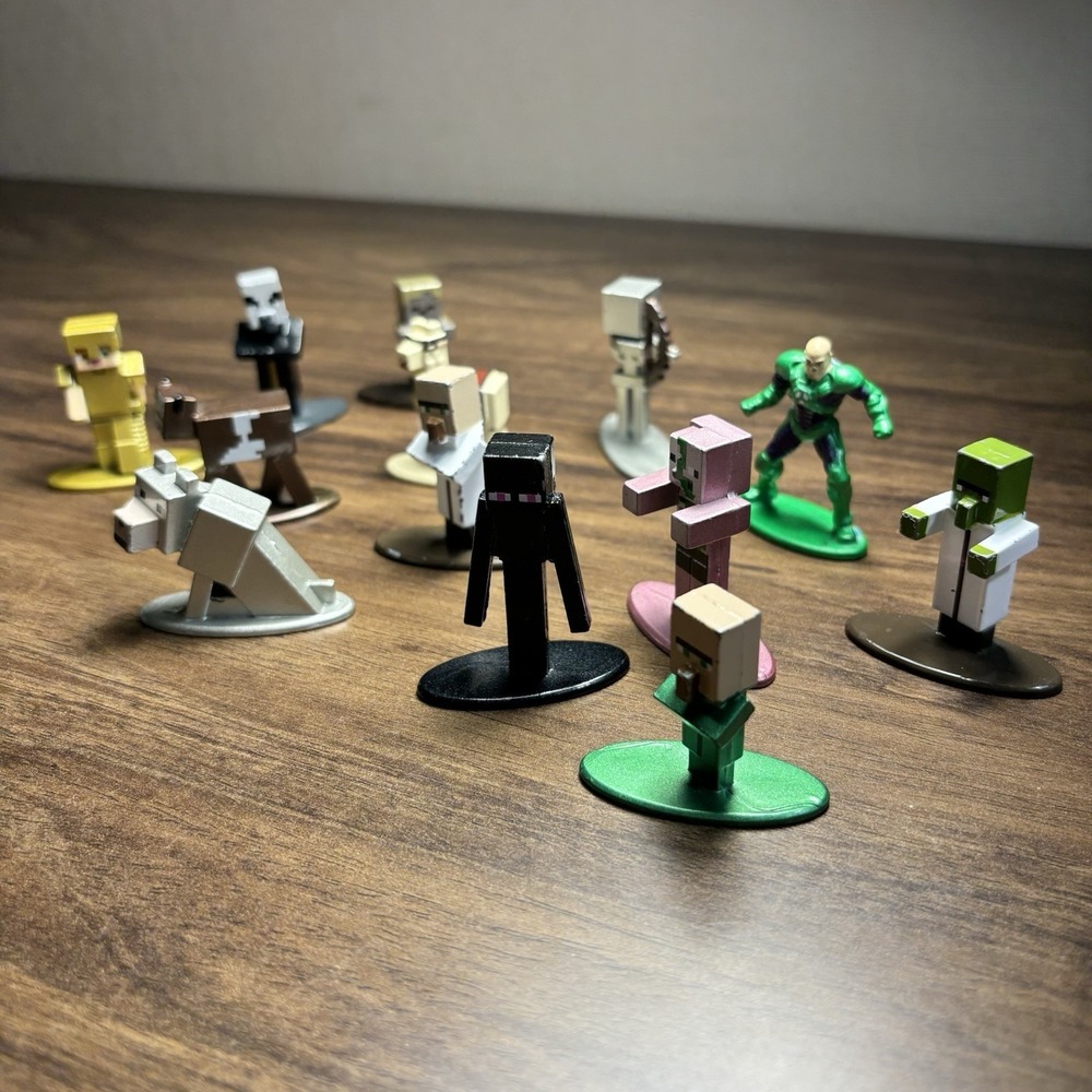 12 Pc MINECRAFT Nano Metalfigs Mini-Figures DieCast Metal Lot  Figures by‎ Jada